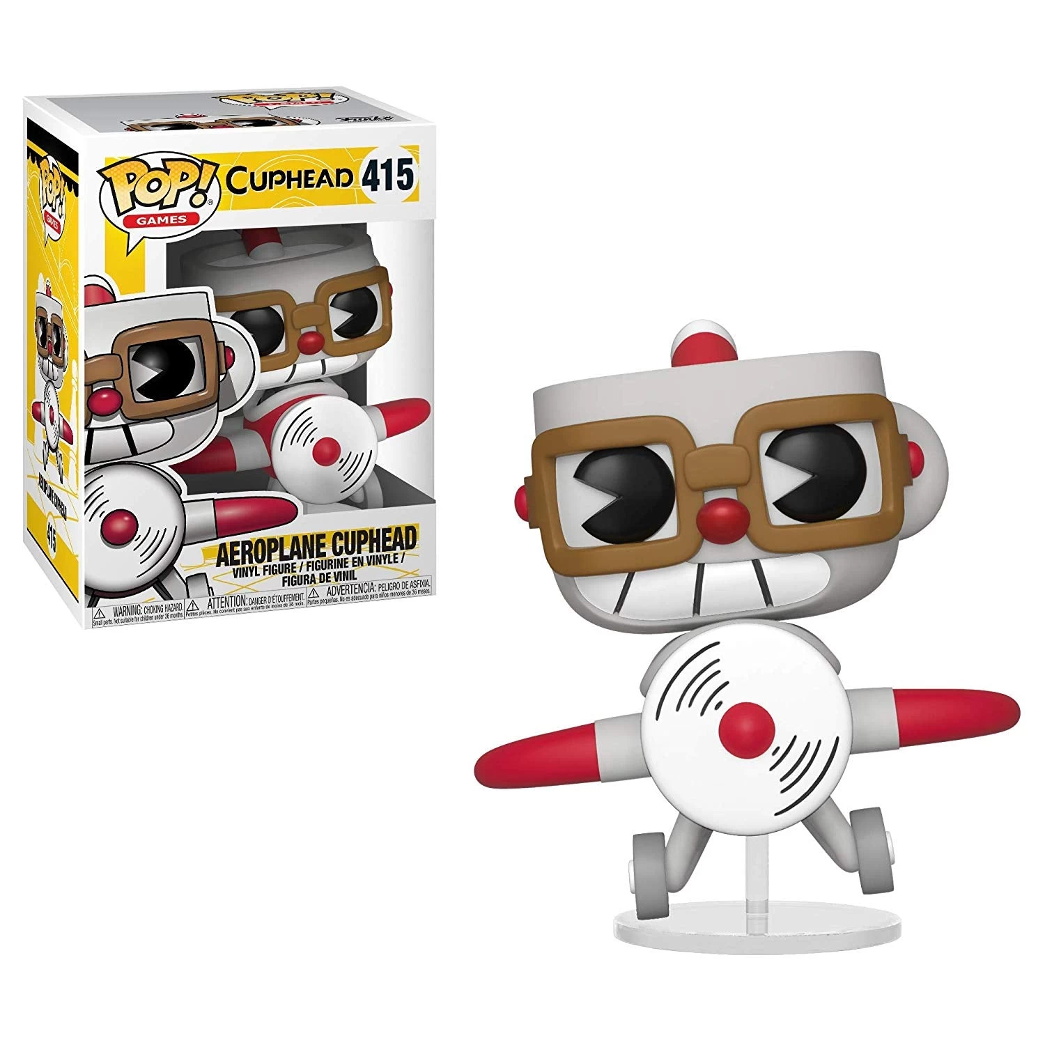 Funko Pop! Games: Cuphead - Aeroplane Cuphead 4 Funko Pop! Games: Cuphead - Aeroplane Cuphead - Image 2