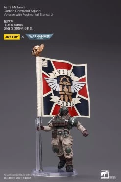 Joy Toy Warhammer 40k - Astra Militarum Cadian Command Squad Veteran With Regimental Standard 1/18 Scale Action Figures 26 Joy Toy Warhammer 40k - Astra Militarum Cadian Command Squad Veteran With Regimental Standard 1/18 Scale Action Figures -Doll Toys Shop STL300780 11