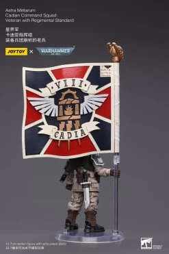 Joy Toy Warhammer 40k - Astra Militarum Cadian Command Squad Veteran With Regimental Standard 1/18 Scale Action Figures 24 Joy Toy Warhammer 40k - Astra Militarum Cadian Command Squad Veteran With Regimental Standard 1/18 Scale Action Figures -Doll Toys Shop STL300780 9