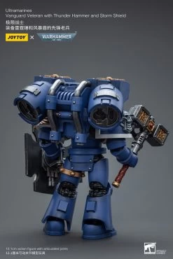 Joy Toy Warhammer 40k - Ultramarines Vanguard Veteran With Thunder Hammer And Storm Shield 1/18 Scale Action Figures -Doll Toys Shop STL303165 7