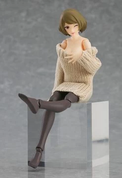 Figma 574 Female Body (Chiaki) With Off-the-Shoulder Sweater Dress -Doll Toys Shop figma female body chiaki with off the shoulder sweater dress 02