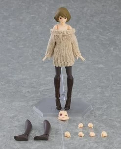 Figma 574 Female Body (Chiaki) With Off-the-Shoulder Sweater Dress -Doll Toys Shop figma female body chiaki with off the shoulder sweater dress 07